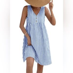 Generic Blue Striped Dress